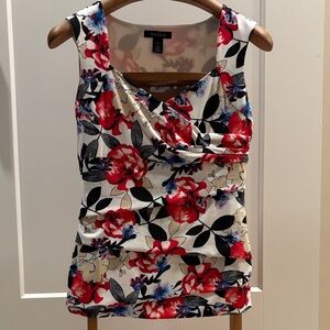 White House Black Market Floral Top
